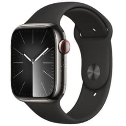 Apple Watch Series 9 (2023) GPS + Cellular 41 mm - Acciaio inossidabile Grafite - Cinturino Sport Nero