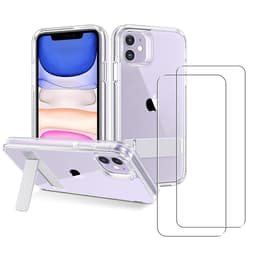 Cover iPhone 11 e 2 schermi di protezione - TPU - Trasparente