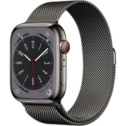 Apple Watch Series 9 (2023) GPS + Cellular 45 mm - Acciaio inossidabile Grafite - Loop in maglia milanese Nero