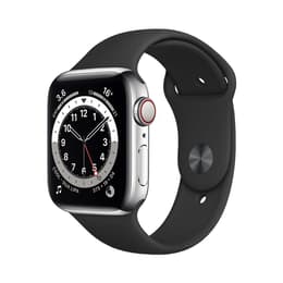 Apple Watch Series 6 (2020) GPS + Cellular 44 mm - Alluminio Argento - Cinturino Sport Nero