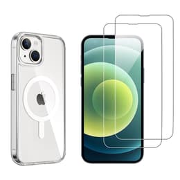 Cover iPhone 13 e 2 schermi di protezione - TPU - Trasparente