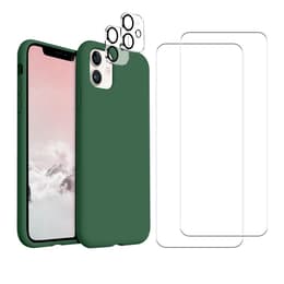 Cover iPhone 11 e 2 schermi di protezione - Silicone -