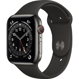 Apple Watch (Series 6) 2020 GPS + Cellular 44 mm - Acciaio inossidabile Grigio Siderale - Cinturino Sport Nero