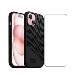 Back Market Cover iPhone 15 Plus e shermo protettivo - Plastica riciclata - Nero