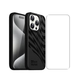 Back Market Cover iPhone 15 Pro e shermo protettivo - Plastica riciclata - Nero