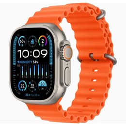 Apple Watch Ultra 2 (2023) GPS + Cellular 49 mm - Titanio Titanio naturale - Cinturino Ocean Arancione