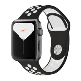 Apple Watch Series 5 (2019) GPS 44 mm - Alluminio Grigio Siderale - Cinturino Nike Sport Nero/Bianco